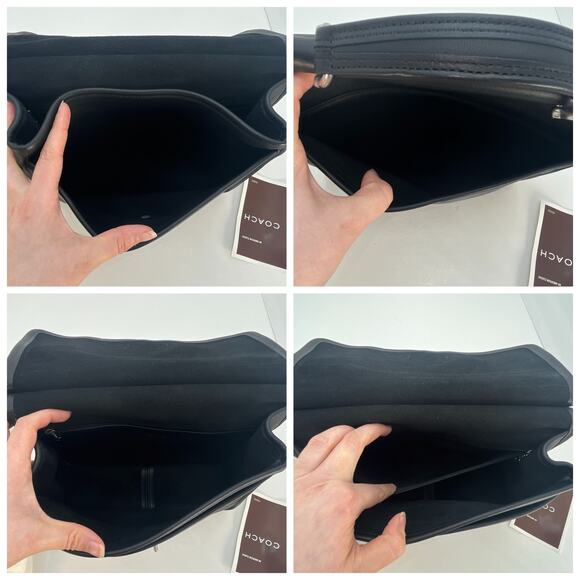 NEW Vintage Coach Willis Bag 9927 Black Leather Nickel Hardware 2005 - Picture 10 of 10